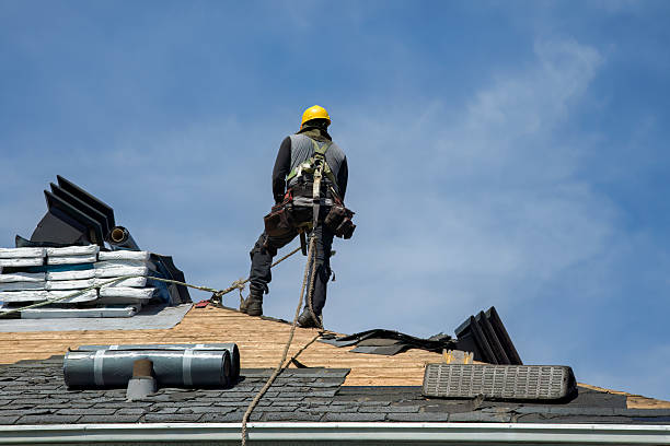 Professional Flat Roof Repair technician working in Clearbrook, MN
